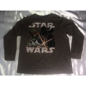 Old Navy Collectabilitees Brown Youth Long Sleeve Star Wars Shirt Size Sm
